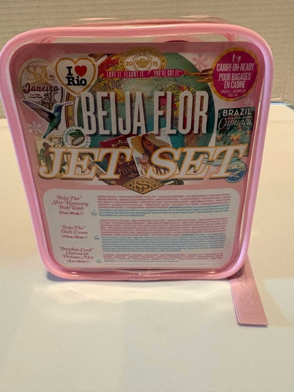 Sol de Janeiro Pink Travel Bath & Body Trio with Pouch - Picture 4 of 5